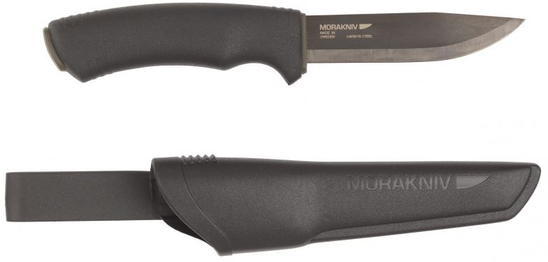 Morakniv Bushcraft Fixed Blade Knife, Carbon, Black, 10791