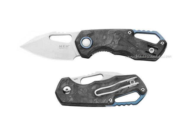 MKM Isonzo Folding Knife, M390 Satin Clip Point, Carbon Fiber, FX03M-3CM