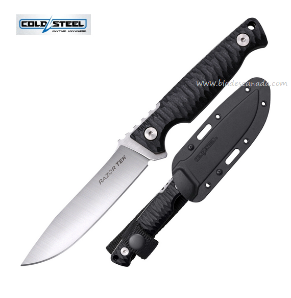 Cold Steel Razor Tek Fixed Blade Knife, 4116 Steel 4", GFN Black, FX-4RZR