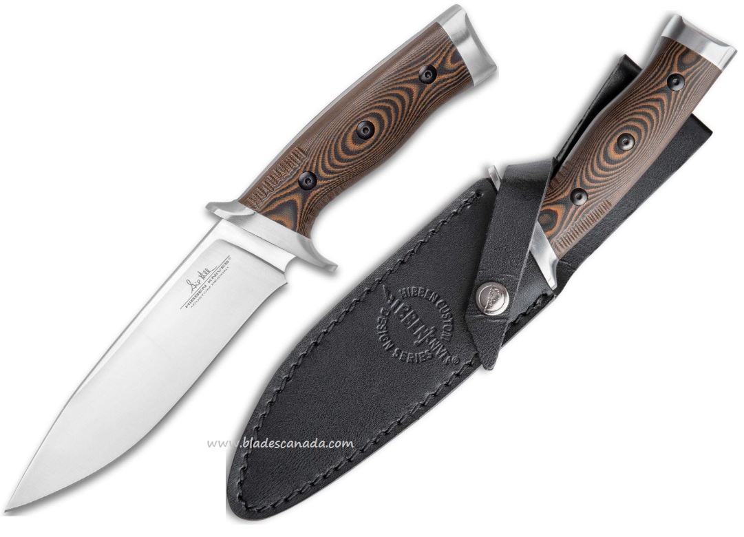 Gil Hibben Tundra Hunter Fixed Blade Knife, Leather Sheath, GH5077