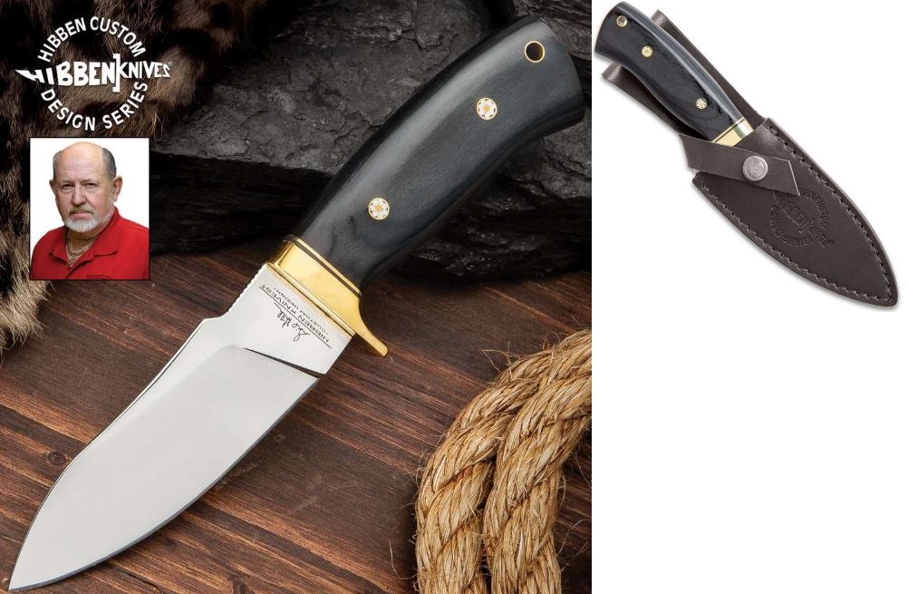 Gil Hibben Chugach Hunter Fixed Blade Knife, Leather Sheath, GH5084