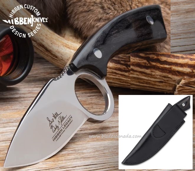 Gil Hibben Legacy Skinning Fixed Blade Knife, w/Leather Sheath, GH5105