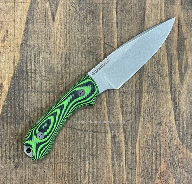 Bradford Guardian 3 Fixed Blade Knife, AEB-L SW, 3D G10 Toxic Green/Black, BRAD3FE110A