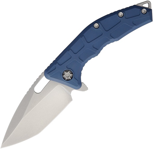 Heretic Martyr Manual Flipper Folding Knife, CPM 154, Aluminum Blue, 92BL
