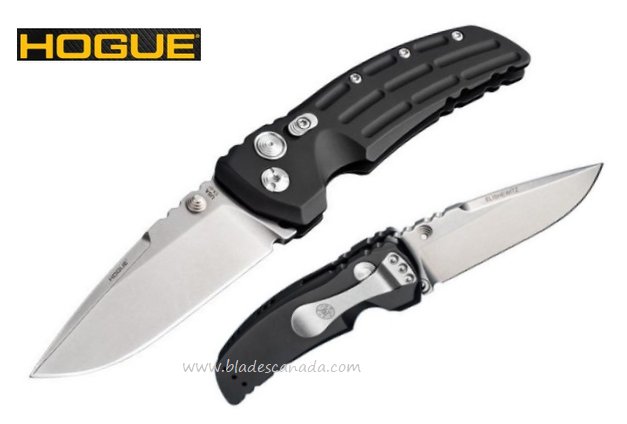 Hogue EX-01 Folding Knife, 154CM Drop Point 4", Aluminum Black, 34150