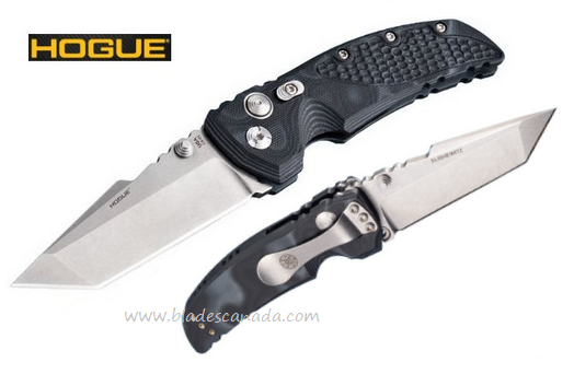 Hogue EX-01 Folding Knife, 154CM Tanto 3.5", G-Mascus Black, 34169