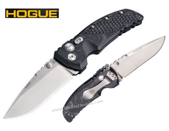 Hogue EX-01 Folding Knife, 154CM Drop Point 3.5", G-Mascus Black, 34179