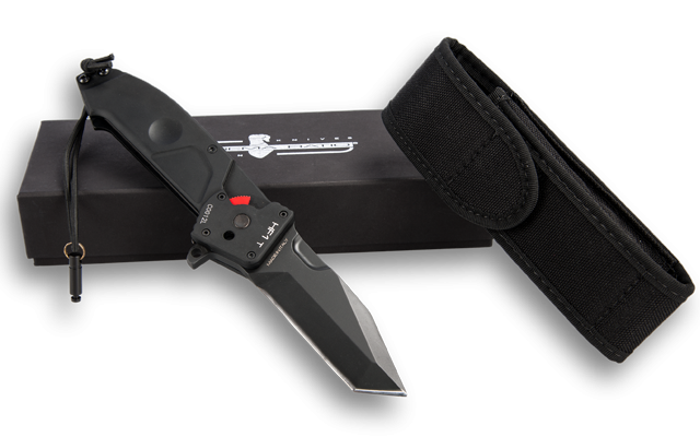 Extrema Ratio HF1T Folding Knife, Bohler N690 Tanto Point, Aluminum Black