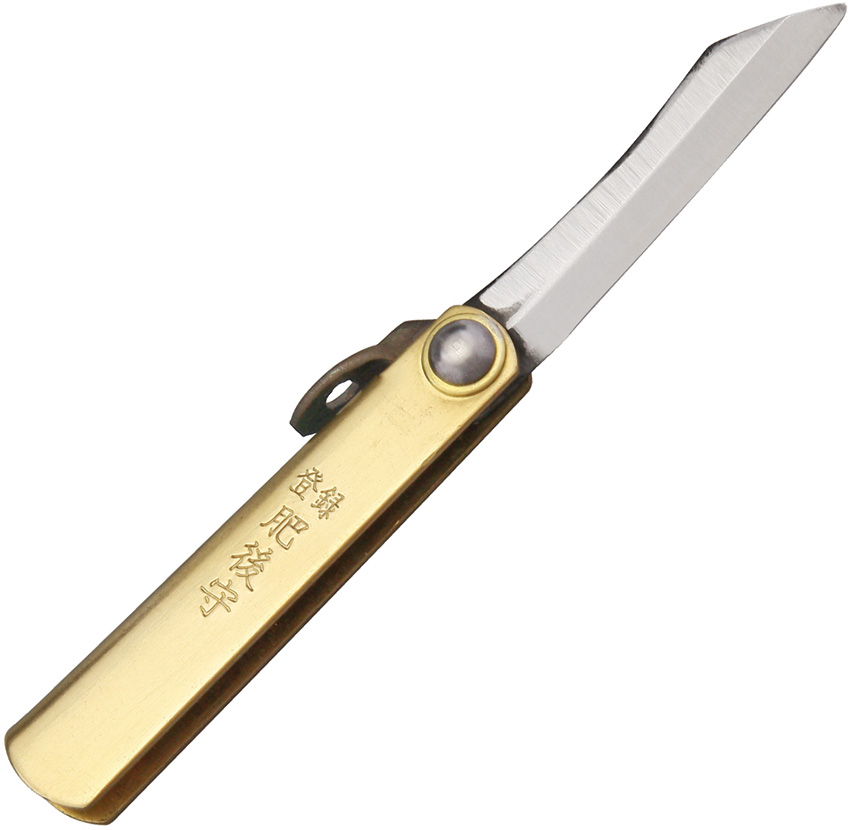 Nagao Higonokami 01 Slipjoint Folding Knife, SK Steel, Brass