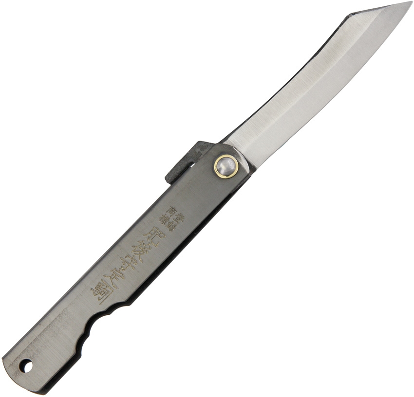 Nagao Higonokami 03BL Slipjoint Folding Knife, SK Steel, Black Handle - Click Image to Close