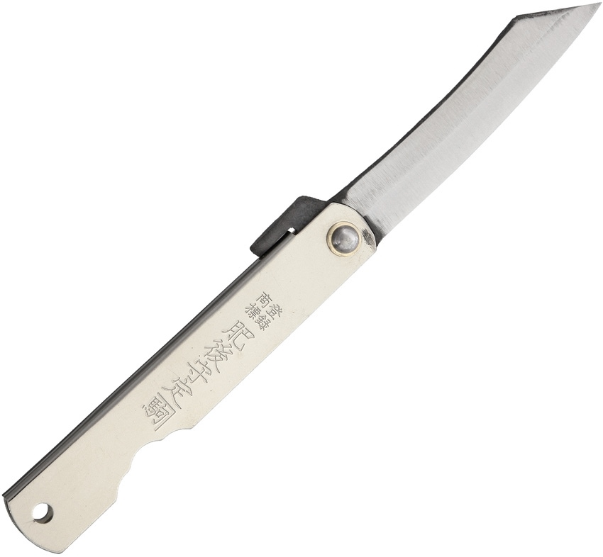 Nagao Higonokami 03SL Slipjoint Folding Knife, SK Steel, Stainless Silver - Click Image to Close