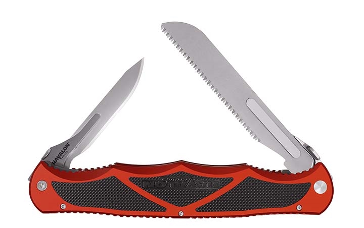 Havalon Hydra Multi Blade Folding Knife, Red Handle, HYDBRBS