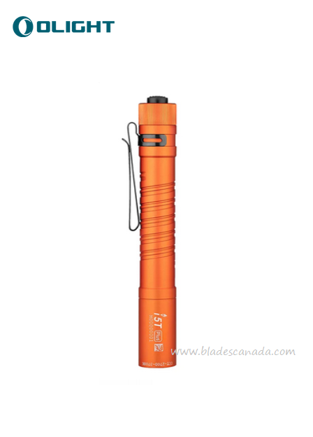 OLight i5T Plus EDC Pocket Flashlight, Orange Warm white - 550 Lumens