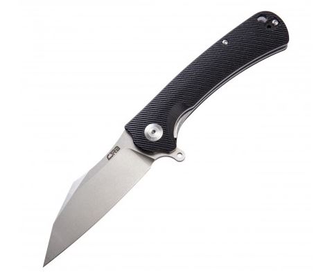 CJRB Knives Talla Curve Flipper Folding Knife, D2, Black G-10, J1901BKC