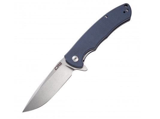 CJRB Taiga Flipper Folding Knife, D2, Blue/Grey G10, J1903GYF