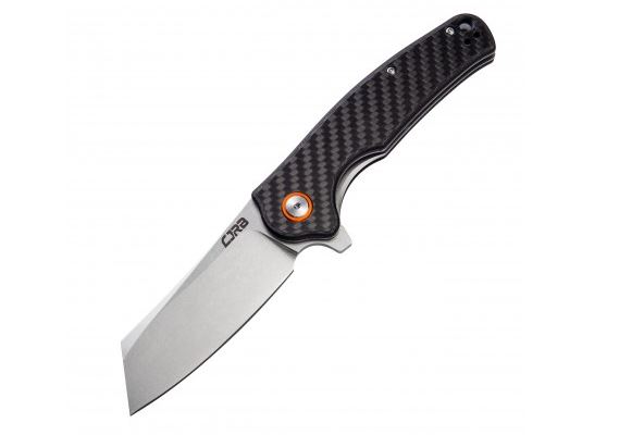 CJRB Knives Crag Flipper Folding Knife, Carbon Fiber, J1904CF