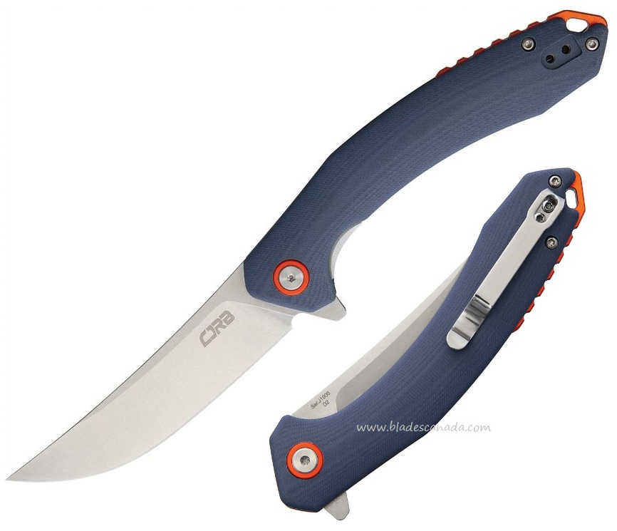 CJRB Gobi Flipper Folding Knife, D2, G10 Blue/Grey, J1906GYC