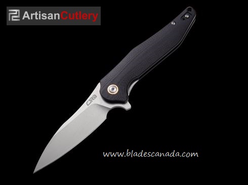 CJRB Agave Flipper Folding Knife, D2, Aluminum/G10 Black, J1911BKC
