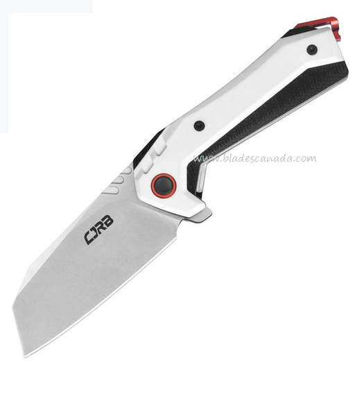CJRB Tigris Flipper Folding Knife, AR-RPM9 Steel, G10 White, J1919WH