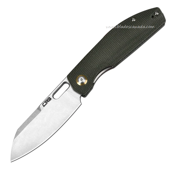 CJRB Ekko Front Flipper Liner Lock Folding Knife, AR-RPM9, Micarta Green, J1929-MGN