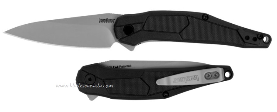 Kershaw Lightyear Flipper Folding Knife, Assisted Opening, GFN Black, K1395