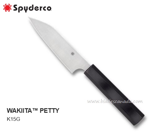 Spyderco Wakiita Petty Kitchen Knife, CTS BD1N Steel, G10 Handle, K15GP