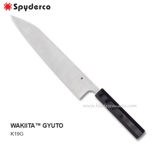 Spyderco Wakiita Gyuto Kitchen Knife, CTS BD1N Steel, G10 Handle, K19GP