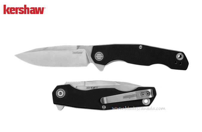 Kershaw Inception Flipper Folding Knife, D2 Stonewash, G10 Black, 2031