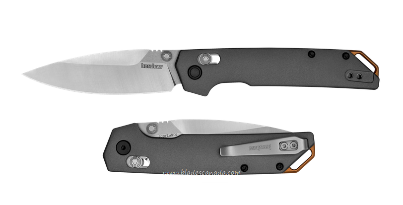 Kershaw Iridium Folding Knife, D2 Steel, Aluminum Grey, K2038