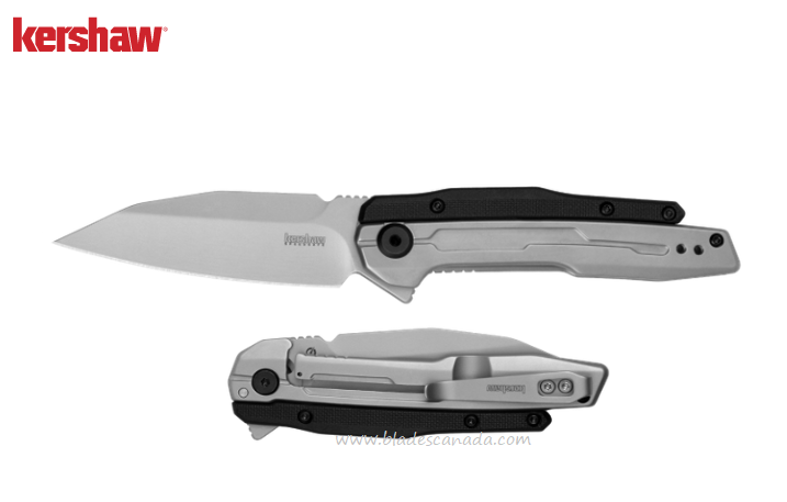 Kershaw Lithium Flipper Framelock Knife, Assisted Opening, Stainless/GFN Black, 2049
