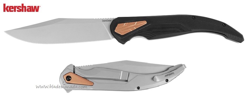 Kershaw Strata XL Flipper Framelock Knife, D2, G10 Black, K2077
