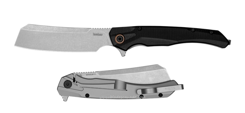 Kershaw Strata Cleaver Flipper Framelock Knife, D2 SW, G10/Stainless, K2078