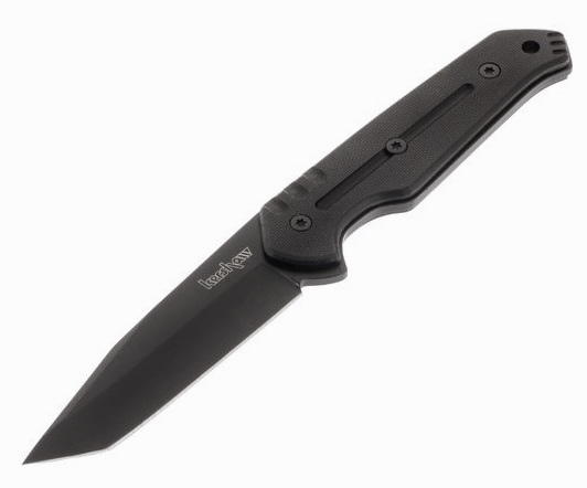 Kershaw Tone Fixed Blade Knife, Tanto Blade, G10 Black, Codura Sheath, K3431 - Click Image to Close