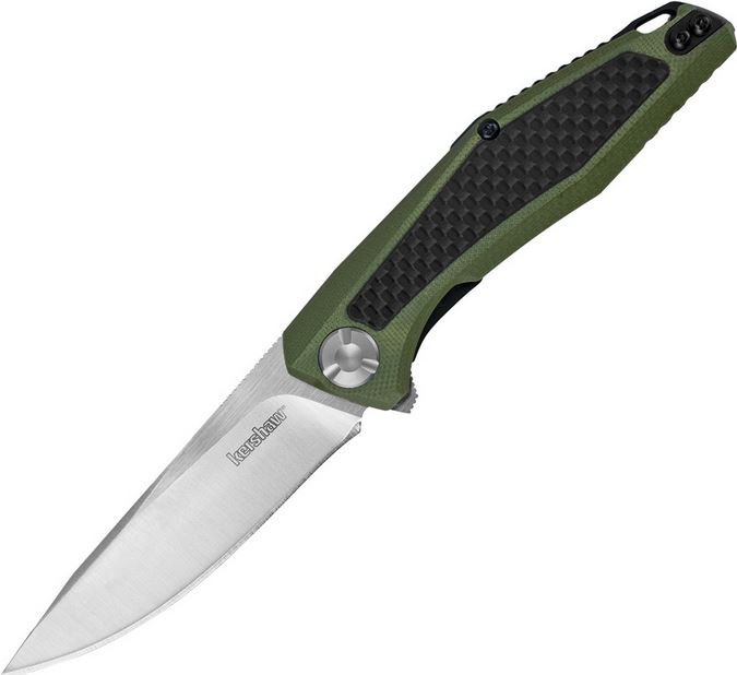 Kershaw Atmos Flipper Folding Knife, G10 OD/Carbon Fiber, K4037OL