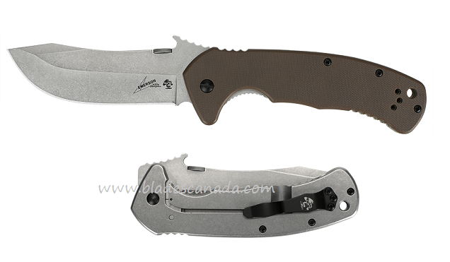 Kershaw CQC-11K Framelock Folding Knife, Wave Opening, D2 Steel, G10/Stainless Steel, K6031D2