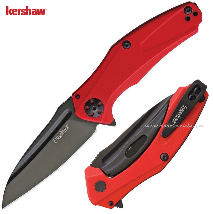 Kershaw Mini Natrix Flipper Sub-Framelock Knife, G10 Red, K7006RDBLK