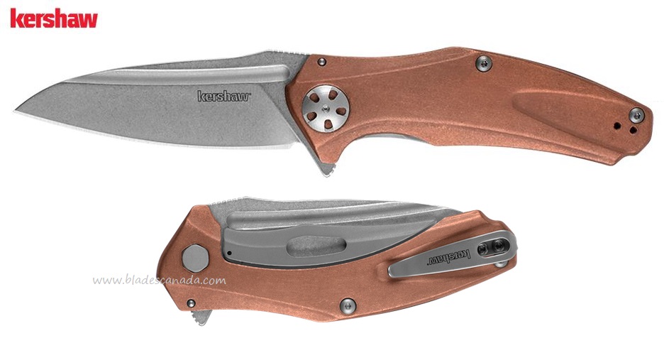 Kershaw Natrix Flipper Sub-Framelock Knife, D2 Steel, Copper Handle, K7007CU