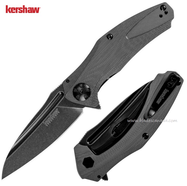 Kershaw Natrix Flipper Framelock Knife, Assisted Opening, G10 Grey, K7007GRYBW