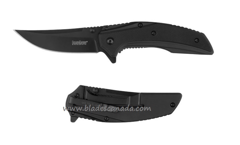 Kershaw Outright Flipper Folding Knife, Assisted Opening, G10/Stainless Handle, K8320BLK - Click Image to Close