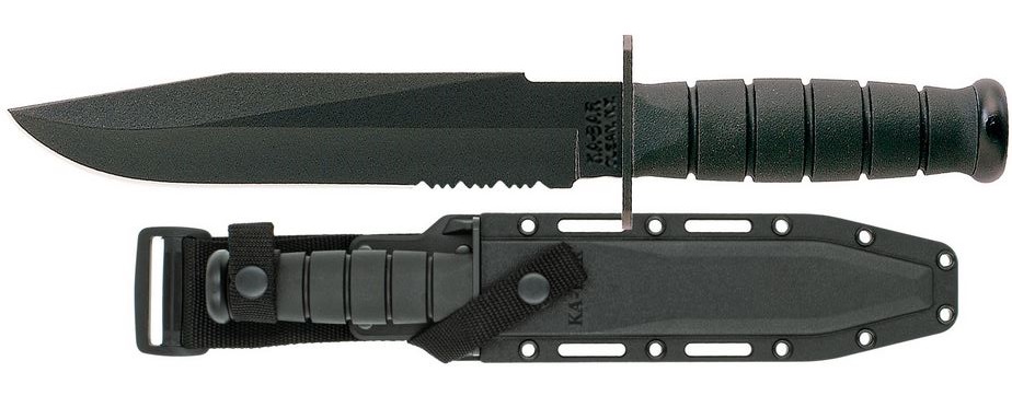Ka-Bar Fighter Fixed Blade Knife, 1095 Cro-Van, Kydex Sheath, Ka1271 - Click Image to Close