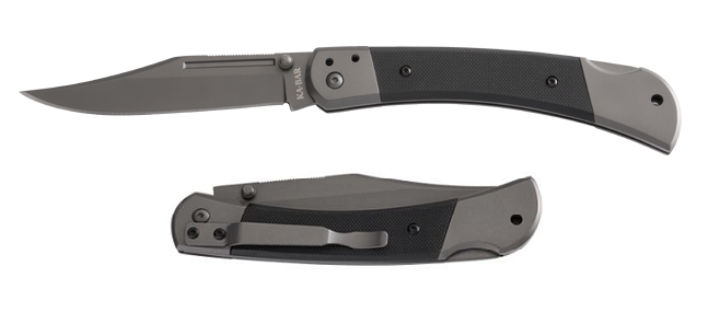 Ka-Bar Hunter Folding Knife, G10 Black, Ka3189
