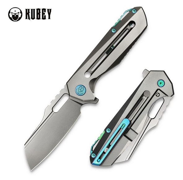 Kubey Atlas Flipper Framelock Knife, S35VN, Titanium, KB290A