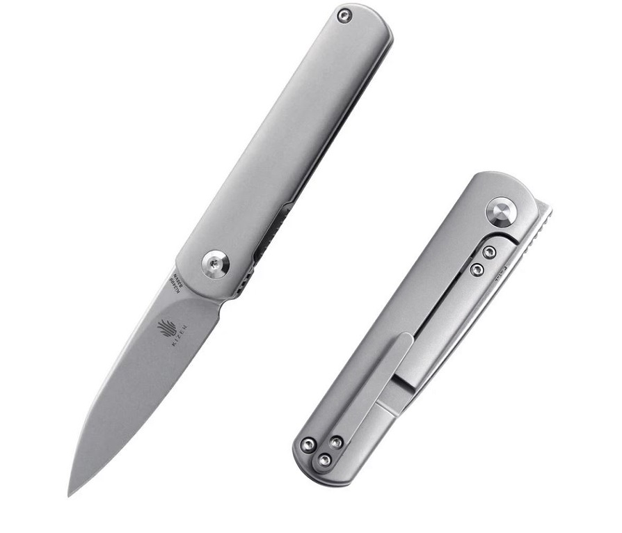 Kizer Feist Flipper Framelock Knife, S35VN, Titanium, 3499