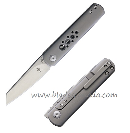 Kizer Feist Framelock Folding Knife, S35VN Reverse Tanto, Titanium, 3499S