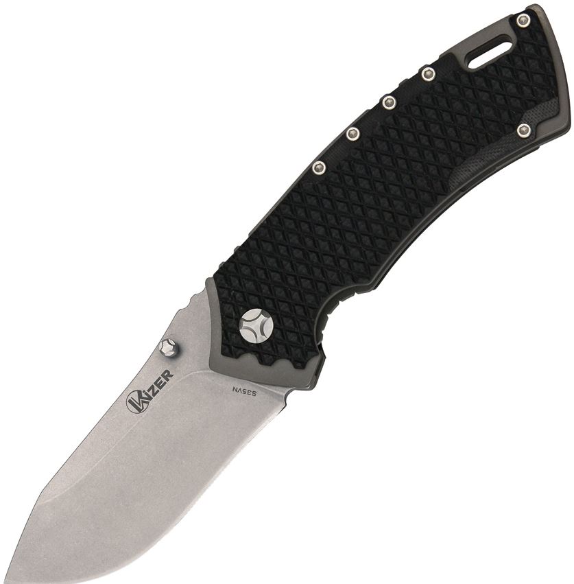 Kizer 4411 Folding Knife, CPM S35VN, Titanium G10 Black - Click Image to Close
