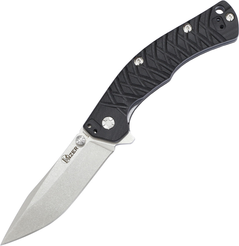 Kizer 4443A1 Framelock Folding Knife, CPM S35VN SW, G10 Black
