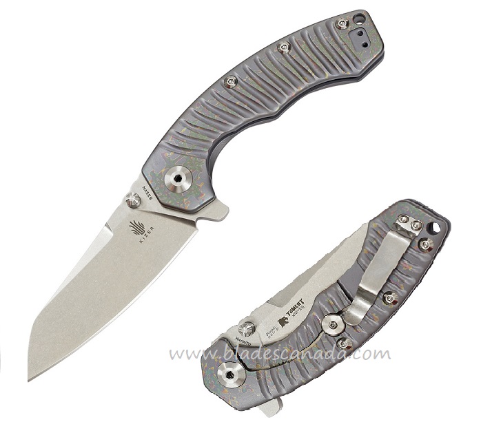 Kizer Tomcat Flipper Framelock Knife, CPM S35VN, Titanium, 4450Ti2