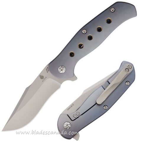 Kizer Lancer 2 Flipper Framelock Knife, S35VN, Titanium, 4495