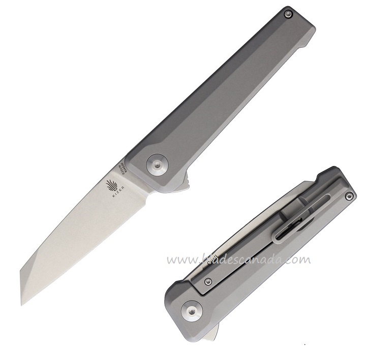 Kizer Quell Flipper Framelock Knife, S35VN, Titanium, 4530