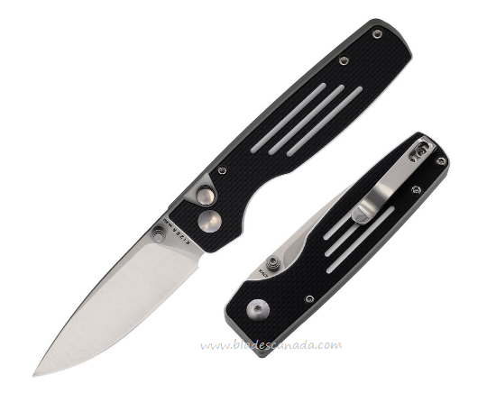Kizer Original Button Lock Folding Knife, 154CM, G10 Black/White, V3605C2